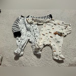 Space and truck onesies